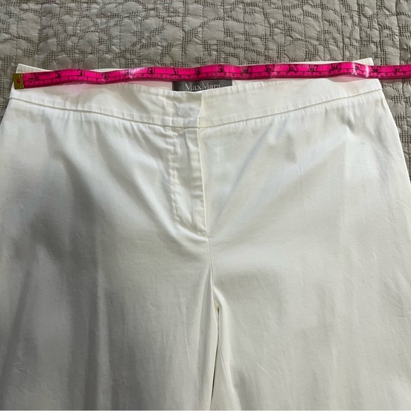 MAXMARA SOLID WHITE TROUSERS - Picture 10 of 12